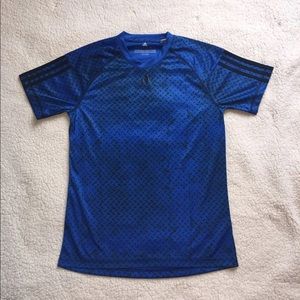 Blue Adidas Fitted Dry-Fit Tshirt